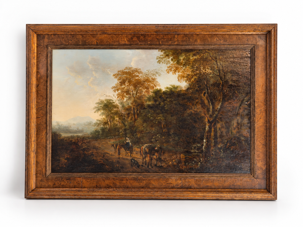 17e-eeuws Boslandschap met Reizigers – Omgeving van Jan Wijnants – ca. 1650–1665
