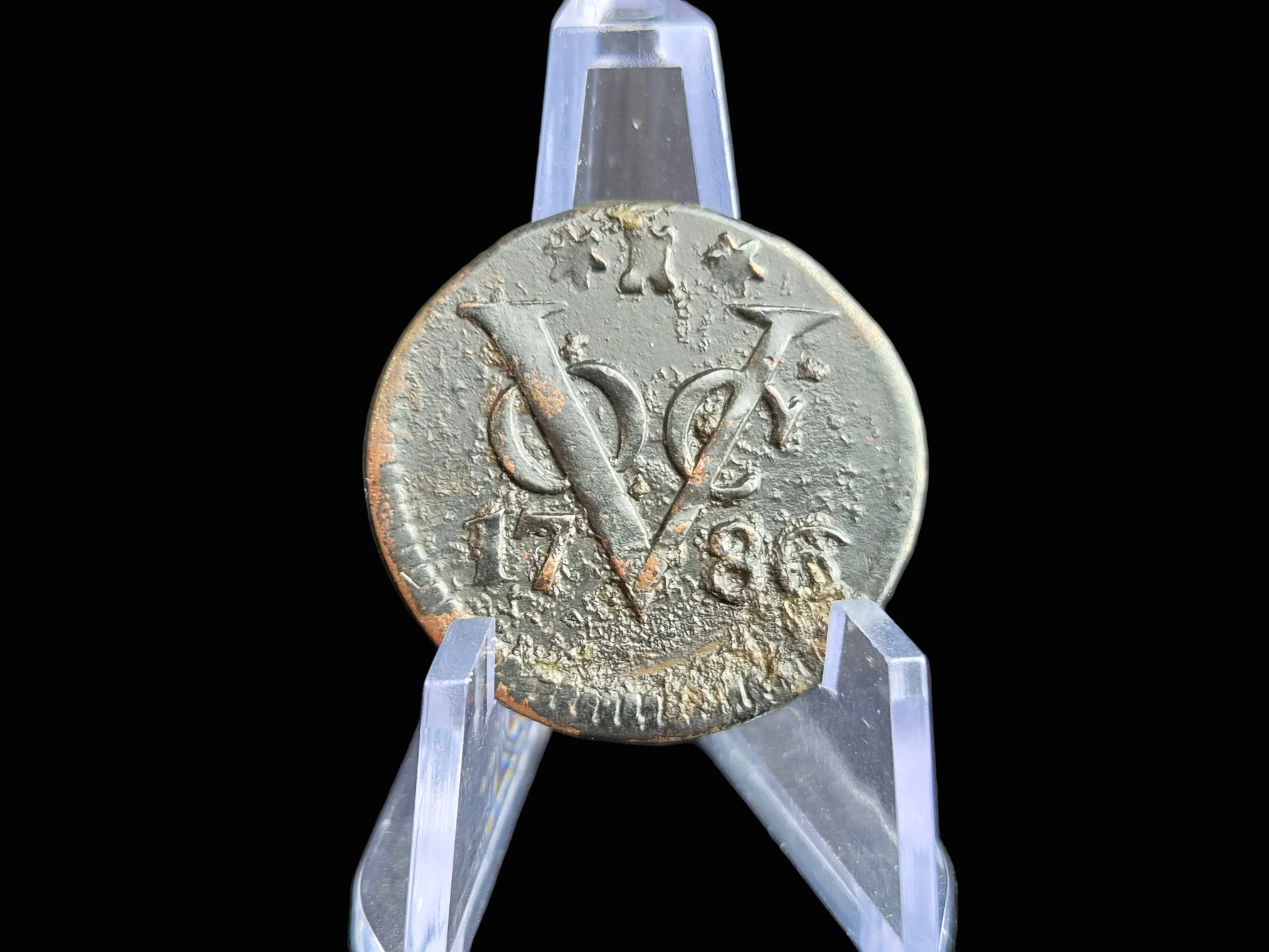 18e-eeuwse VOC-duit 1786 – Middelburgse Kamer – Vereenigde Oostindische Compagnie