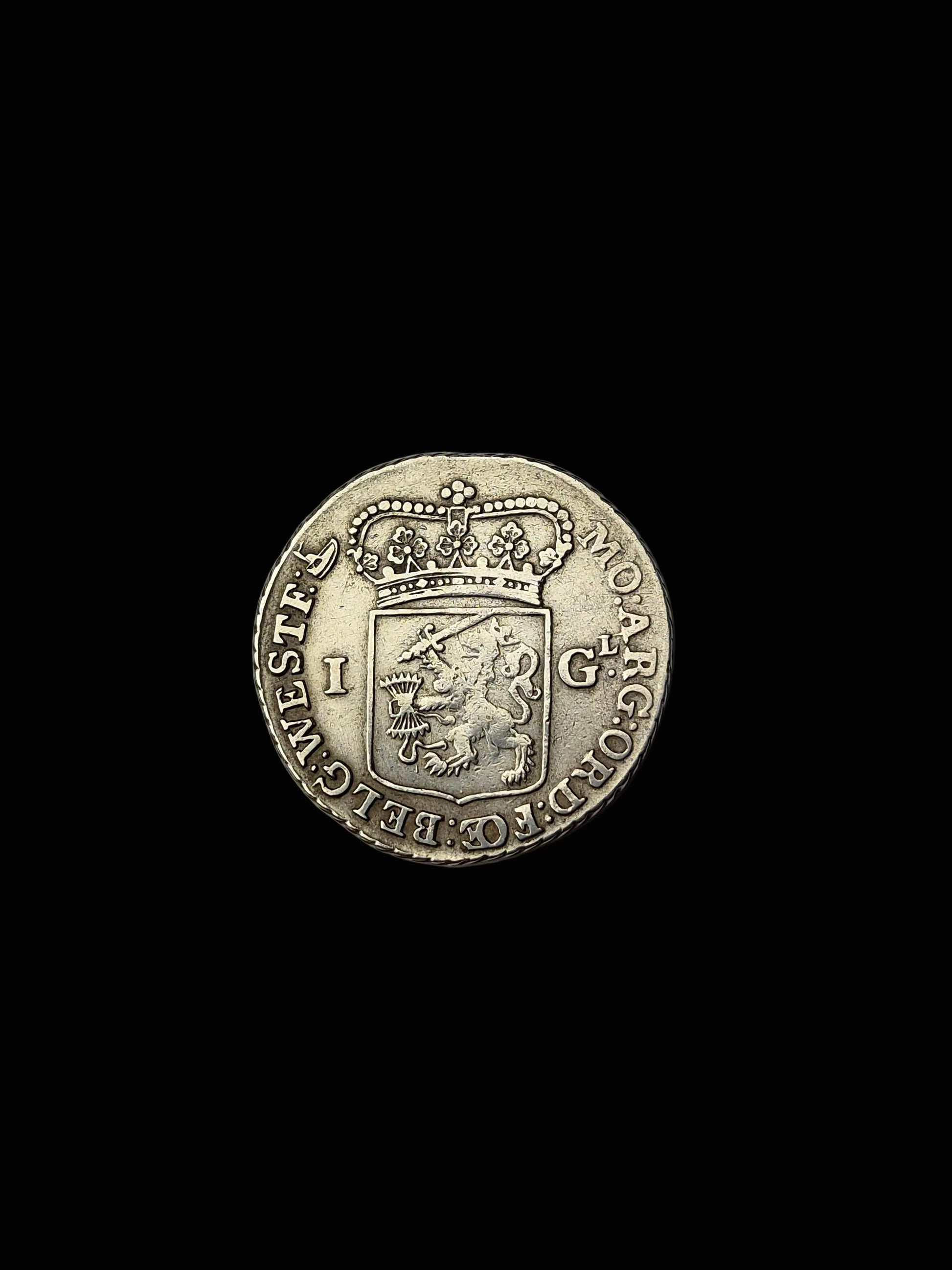 18e-eeuwse Zilveren 1 Gulden 1765 – West-Friesland – Republiek der Zeven Verenigde Nederlanden