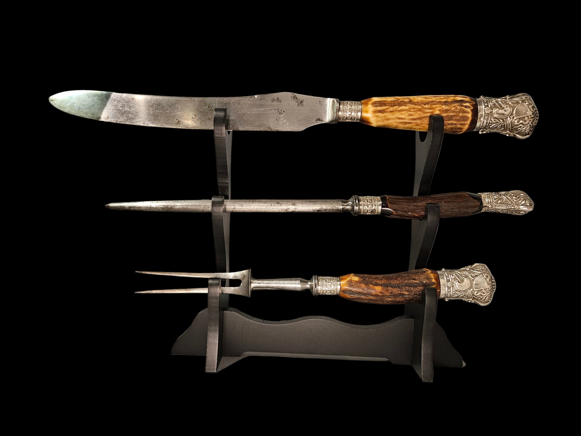 Zilveren jacht bestek