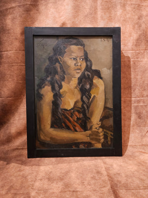 Painting - Freek Johannes Drost - Balinese girl