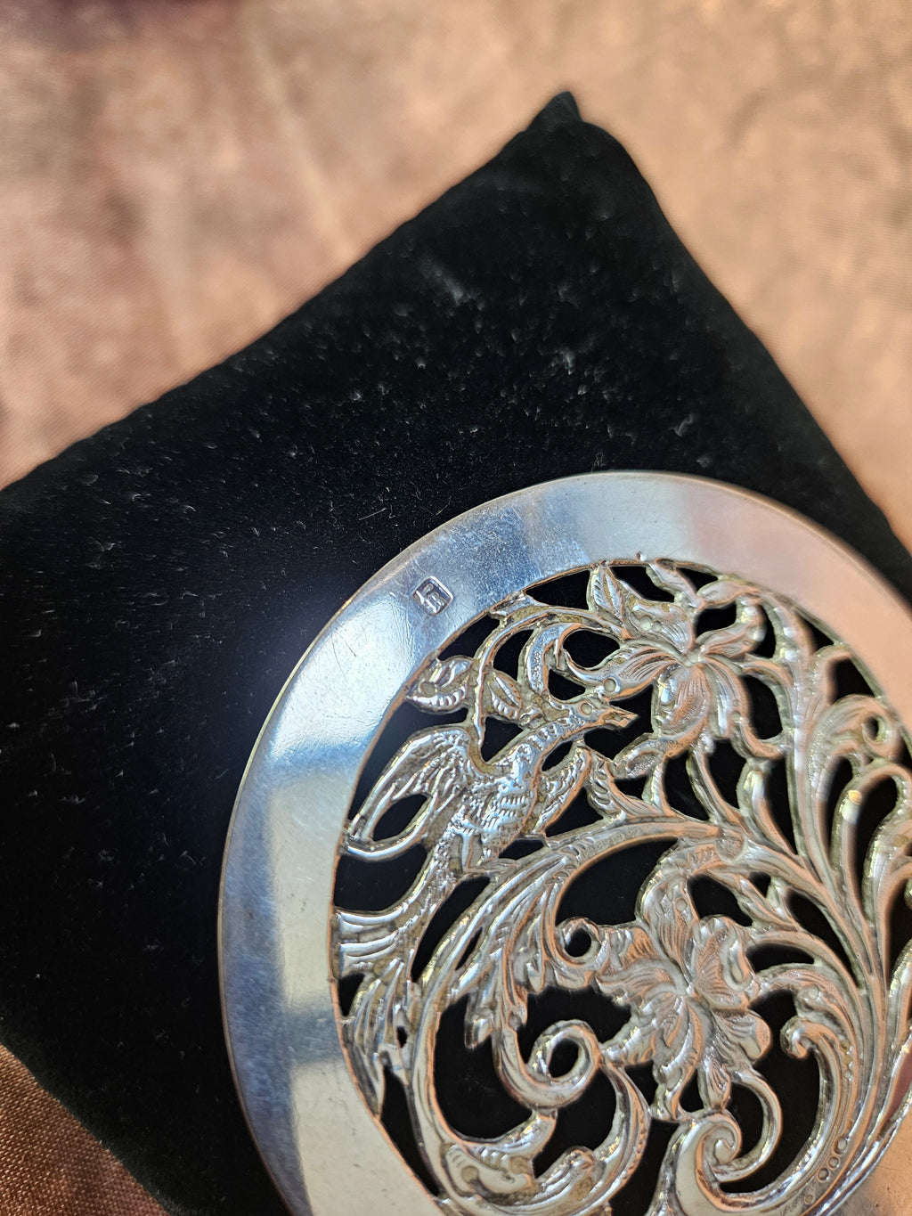 Zilveren thee set - Zeef & Opvangschaaltje