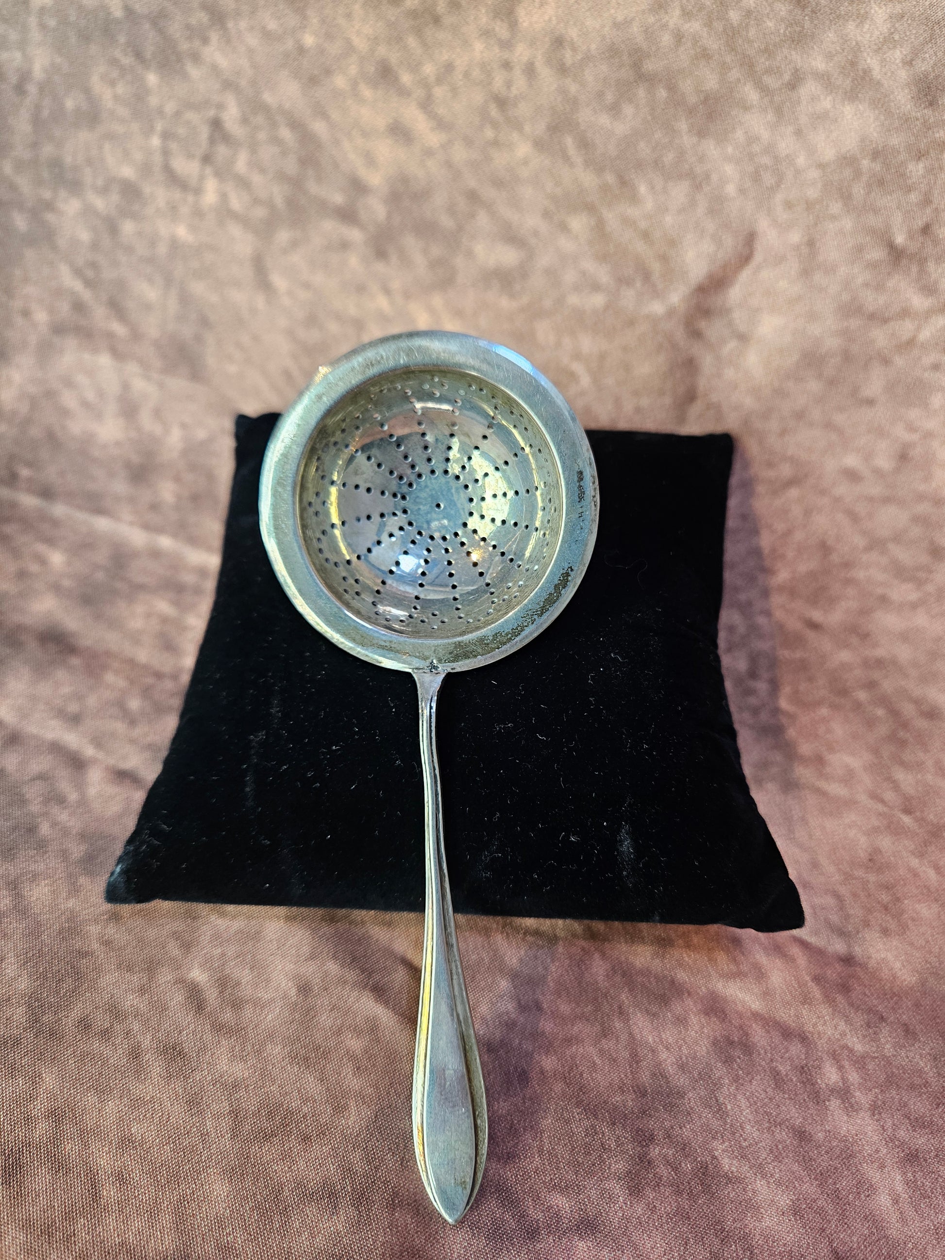 Zilveren thee set - Zeef & Opvangschaaltje