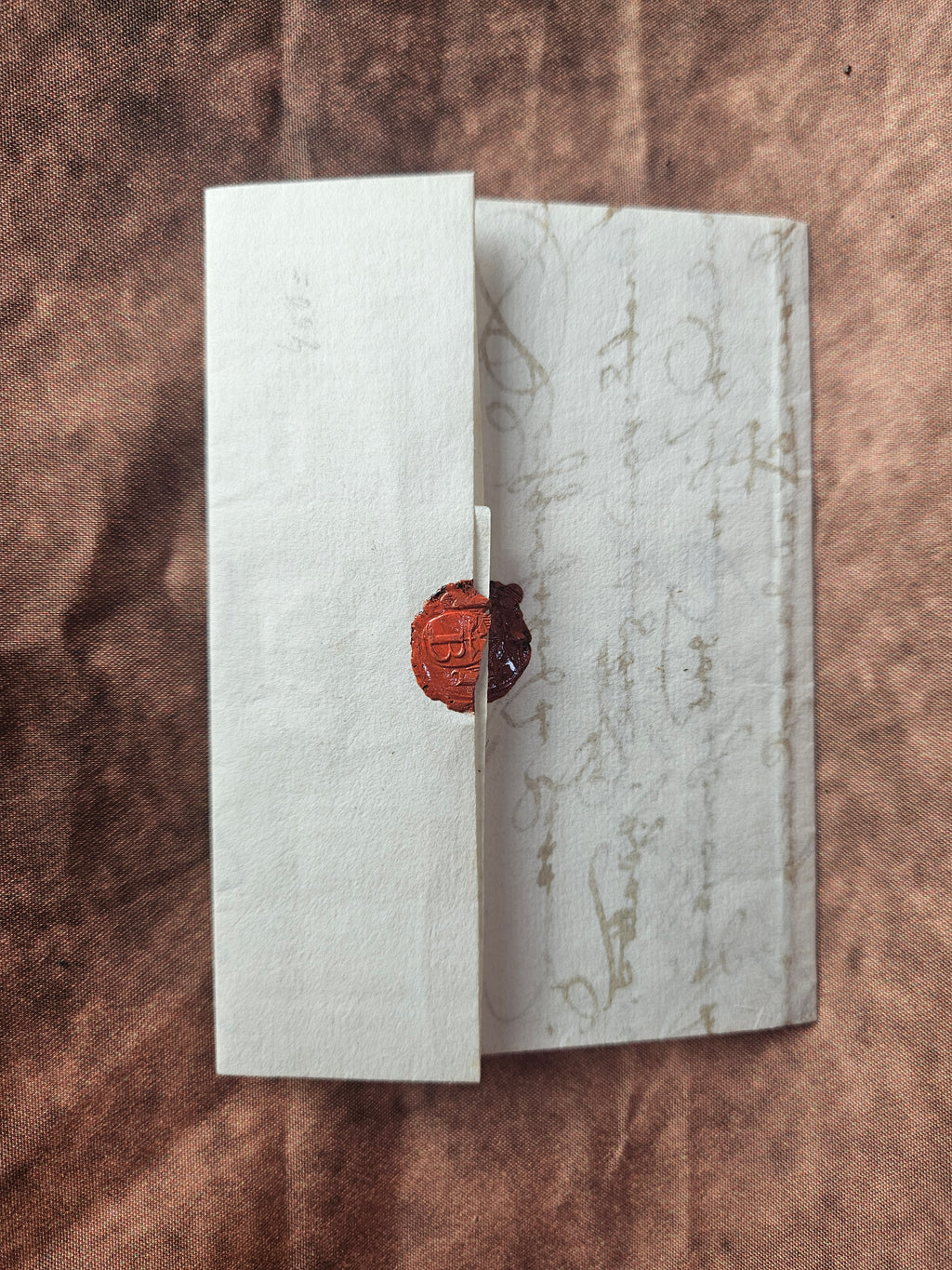 Authentieke Antieke Brief uit 1761 met Gebroken Zegel