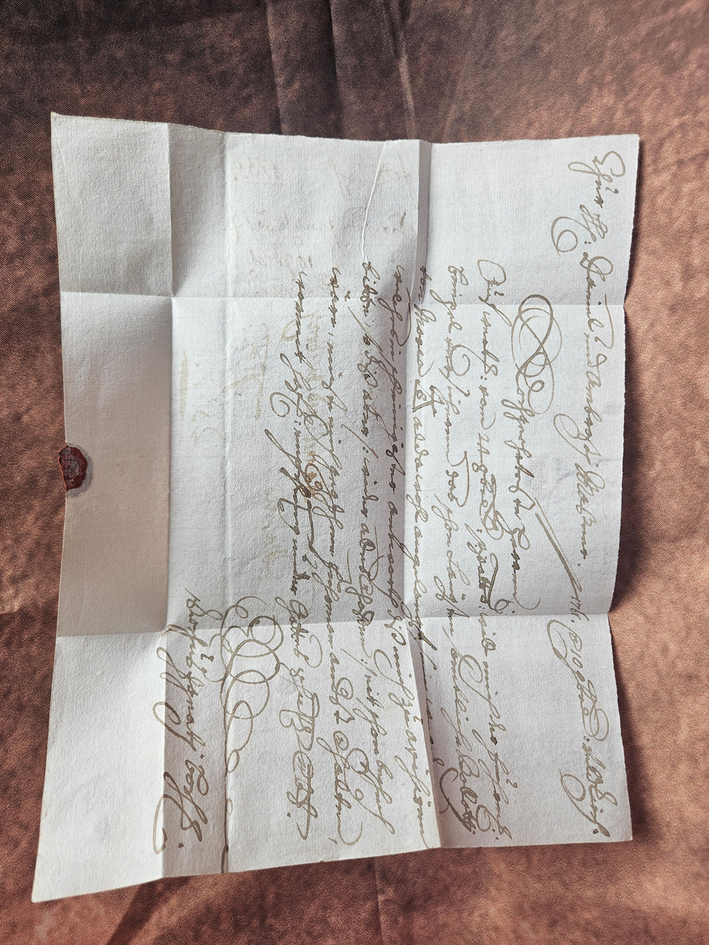 Authentieke Antieke Brief uit 1761 met Gebroken Zegel