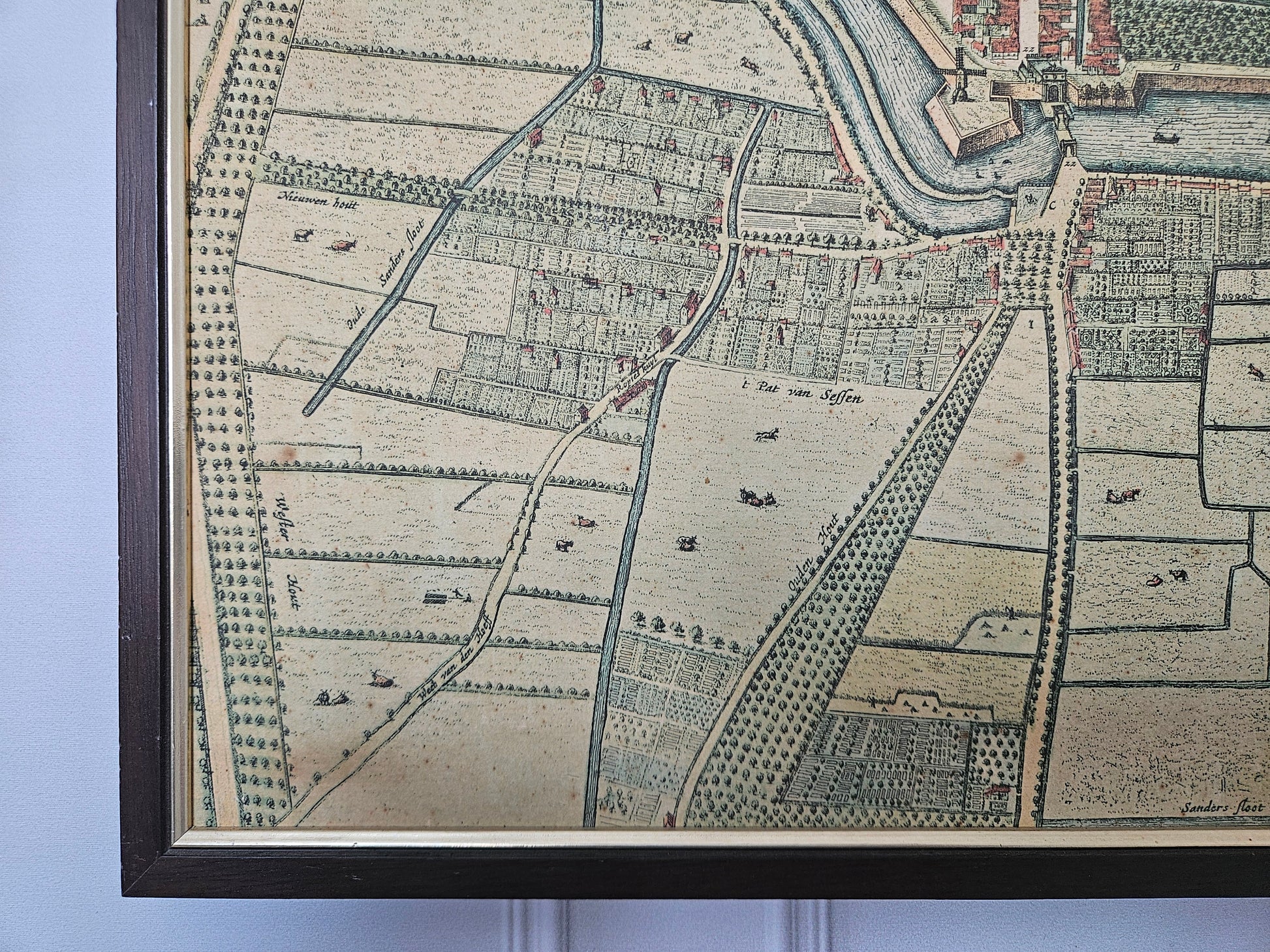 Originele Antieke Gravure van Alkmaar – 17e Eeuw – Door Joan Blaeu - Blaeu's Toonneel der Steden