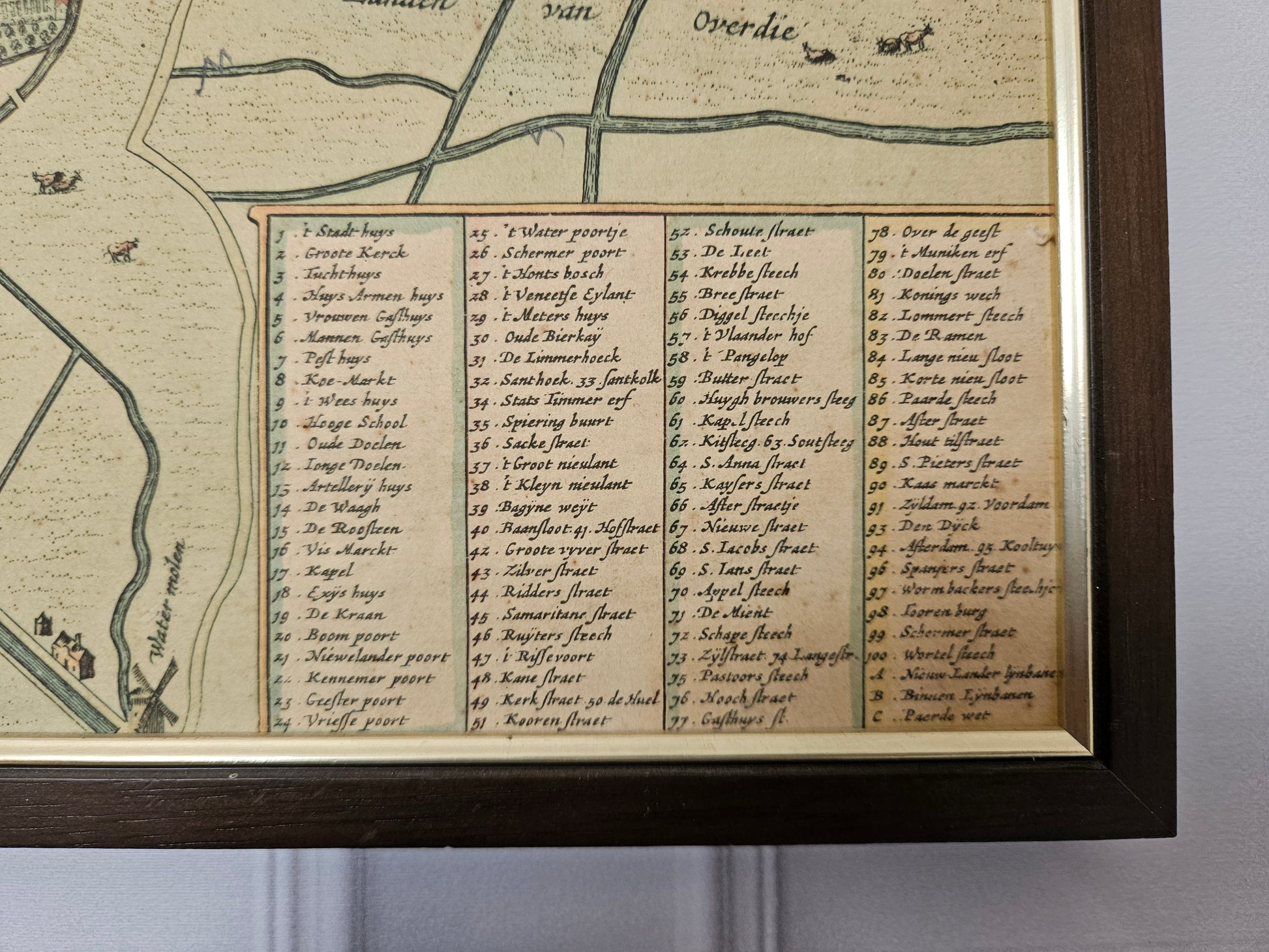 Originele Antieke Gravure van Alkmaar – 17e Eeuw – Door Joan Blaeu - Blaeu's Toonneel der Steden