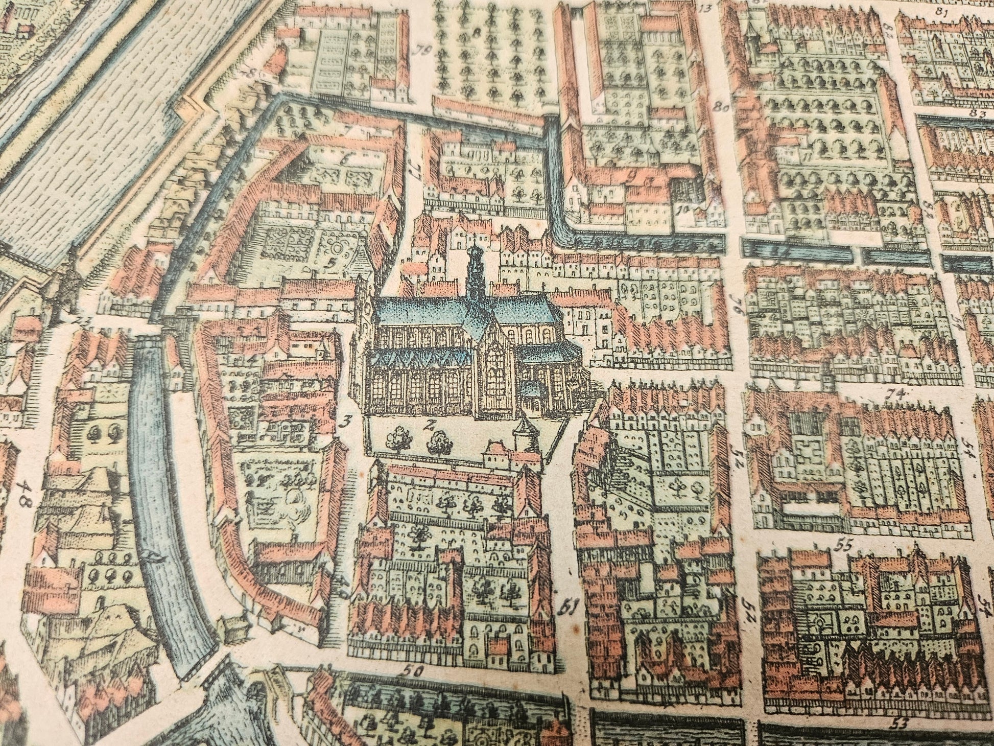 Originele Antieke Gravure van Alkmaar – 17e Eeuw – Door Joan Blaeu - Blaeu's Toonneel der Steden