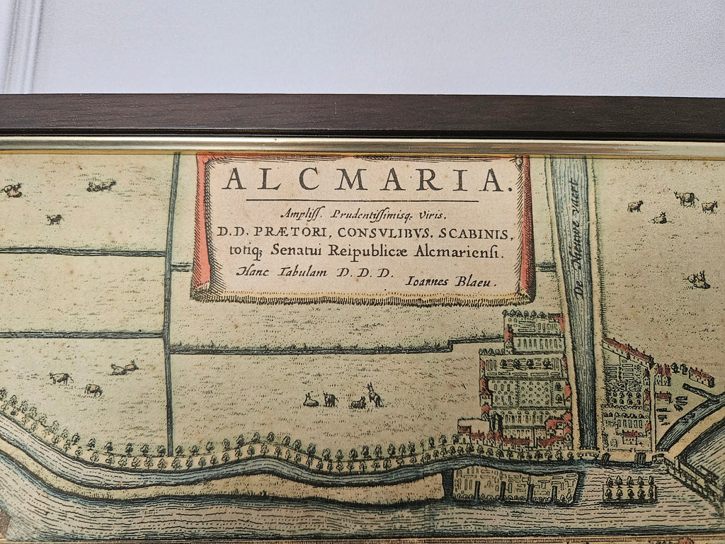 Originele Antieke Gravure van Alkmaar – 17e Eeuw – Door Joan Blaeu - Blaeu's Toonneel der Steden