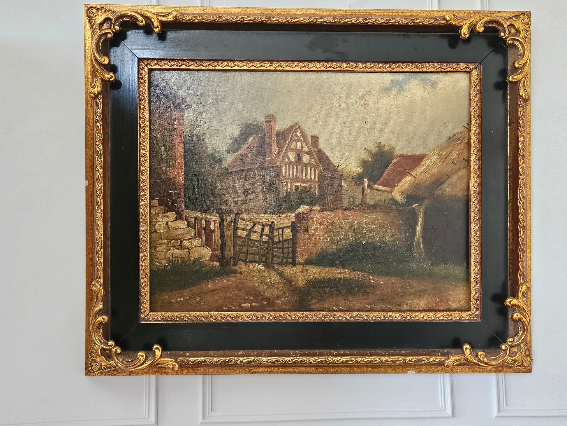 Schilderij door Ethel Dailey – 1889 – Olieverf op paneel – Landelijk Engels Tafereel
