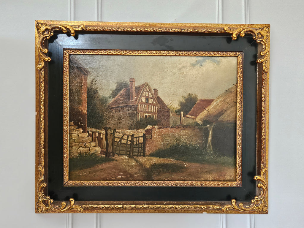 Schilderij door Ethel Dailey – 1889 – Olieverf op paneel – Landelijk Engels Tafereel