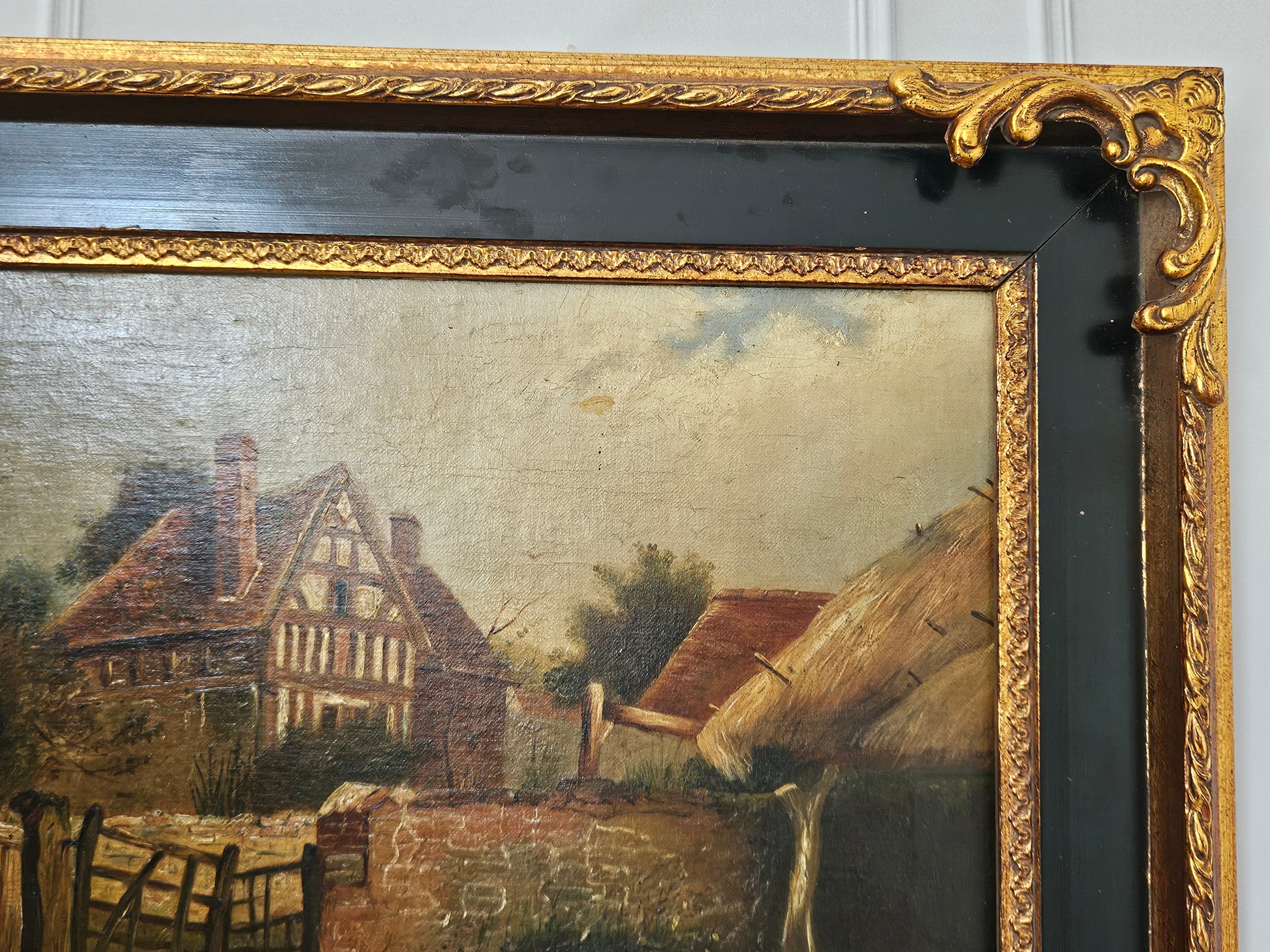 Schilderij door Ethel Dailey – 1889 – Olieverf op paneel – Landelijk Engels Tafereel