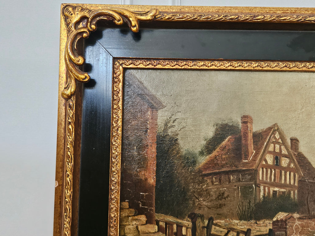 Schilderij door Ethel Dailey – 1889 – Olieverf op paneel – Landelijk Engels Tafereel