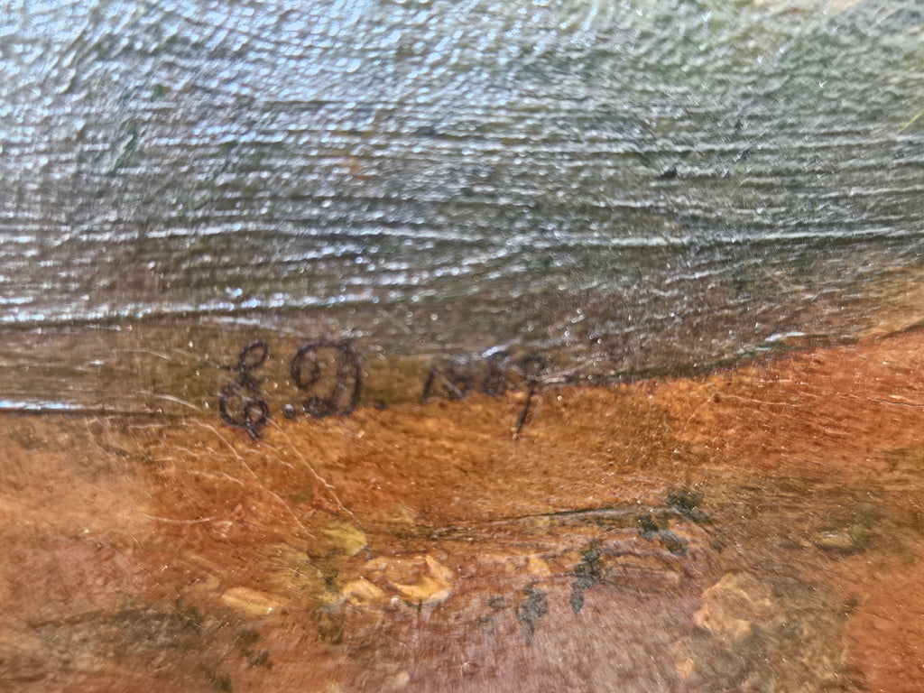 Schilderij door Ethel Dailey – 1889 – Olieverf op paneel – Landelijk Engels Tafereel