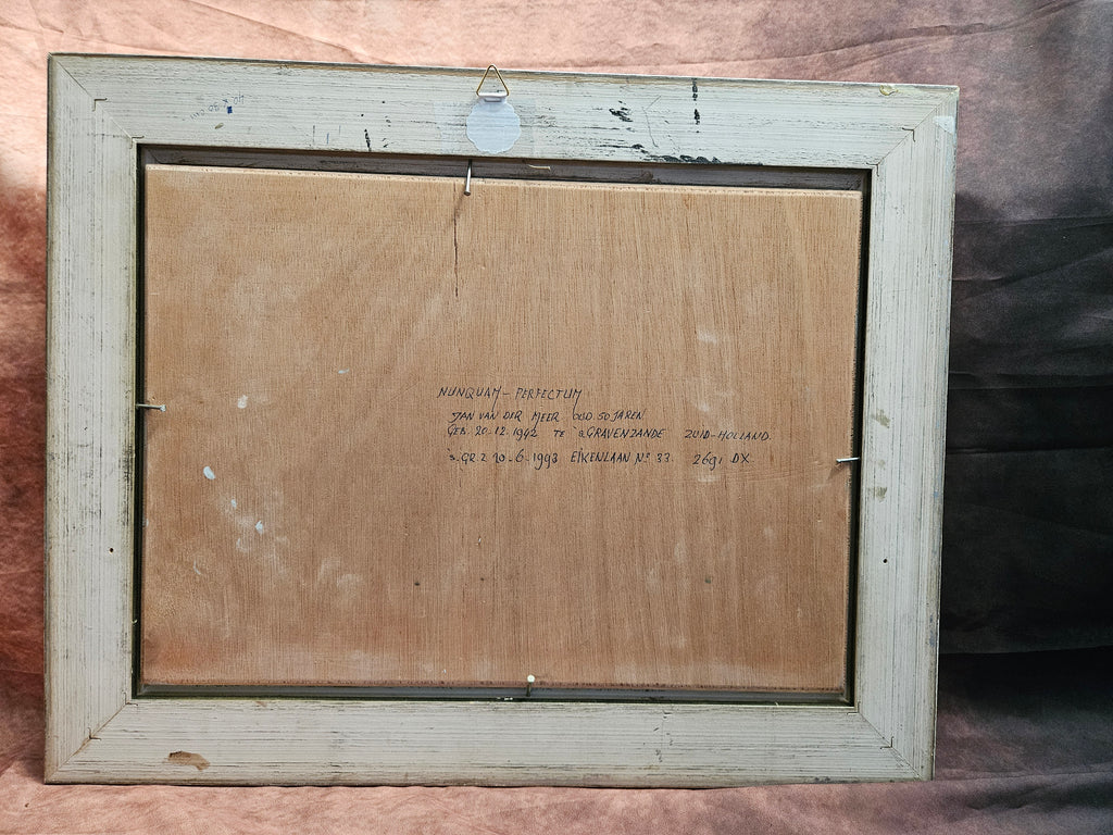 "Nederlandse Vissersboot in Ruwe Zee" – Jan van de Meer – 1994 – Olieverf op paneel