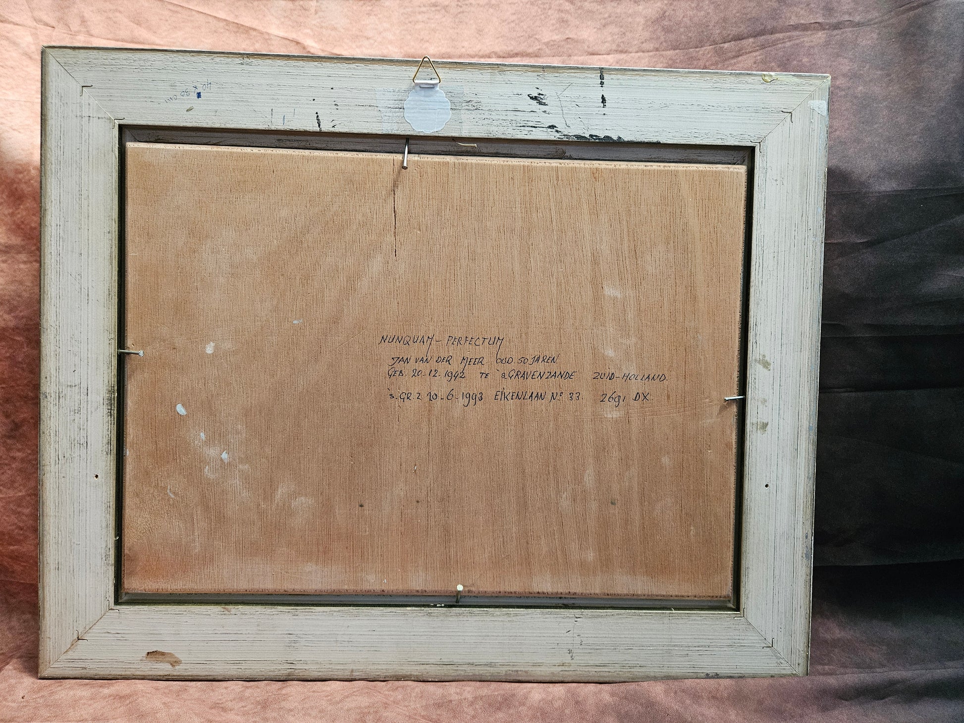 "Nederlandse Vissersboot in Ruwe Zee" – Jan van de Meer – 1994 – Olieverf op paneel