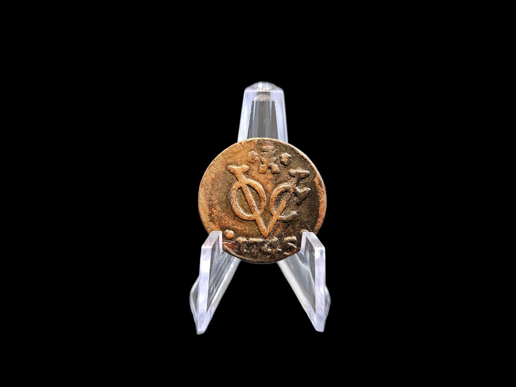 VOC Koperen Duit | Middelburg | Datering 1745 (zichtbaar) – Verenigde Oost-Indische Compagnie