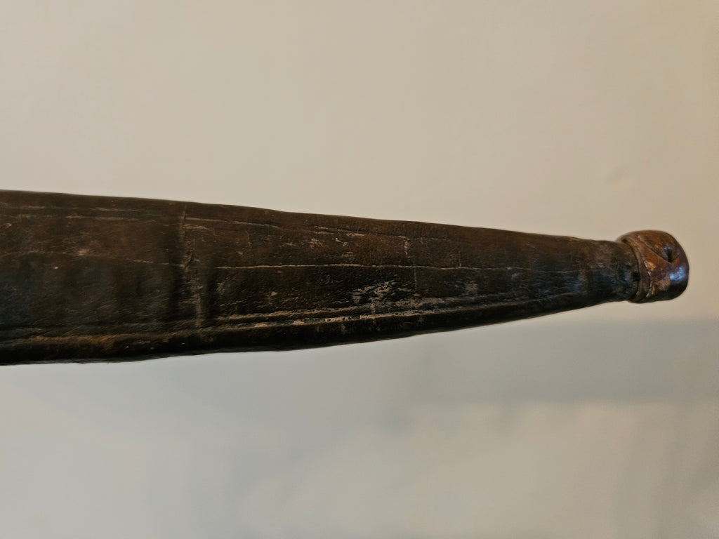 Antieke Afrikaanse Dolk met Lederen Schede | Authentiek 19e/20e-eeuws