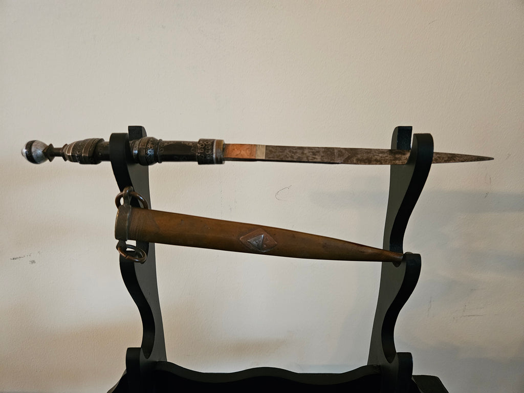 Afrikaanse Dolk met Koperen Schede | Tribal