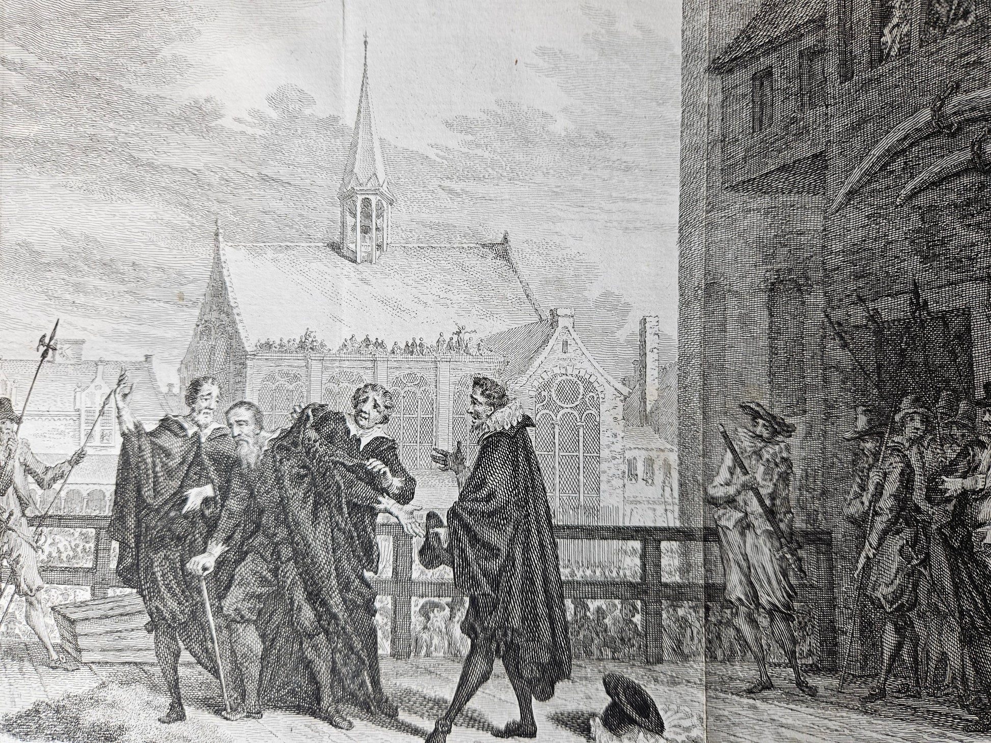 Zeldzame Historieprent: De Onthoofding van Johan van Oldenbarnevelt (ca. 1619)