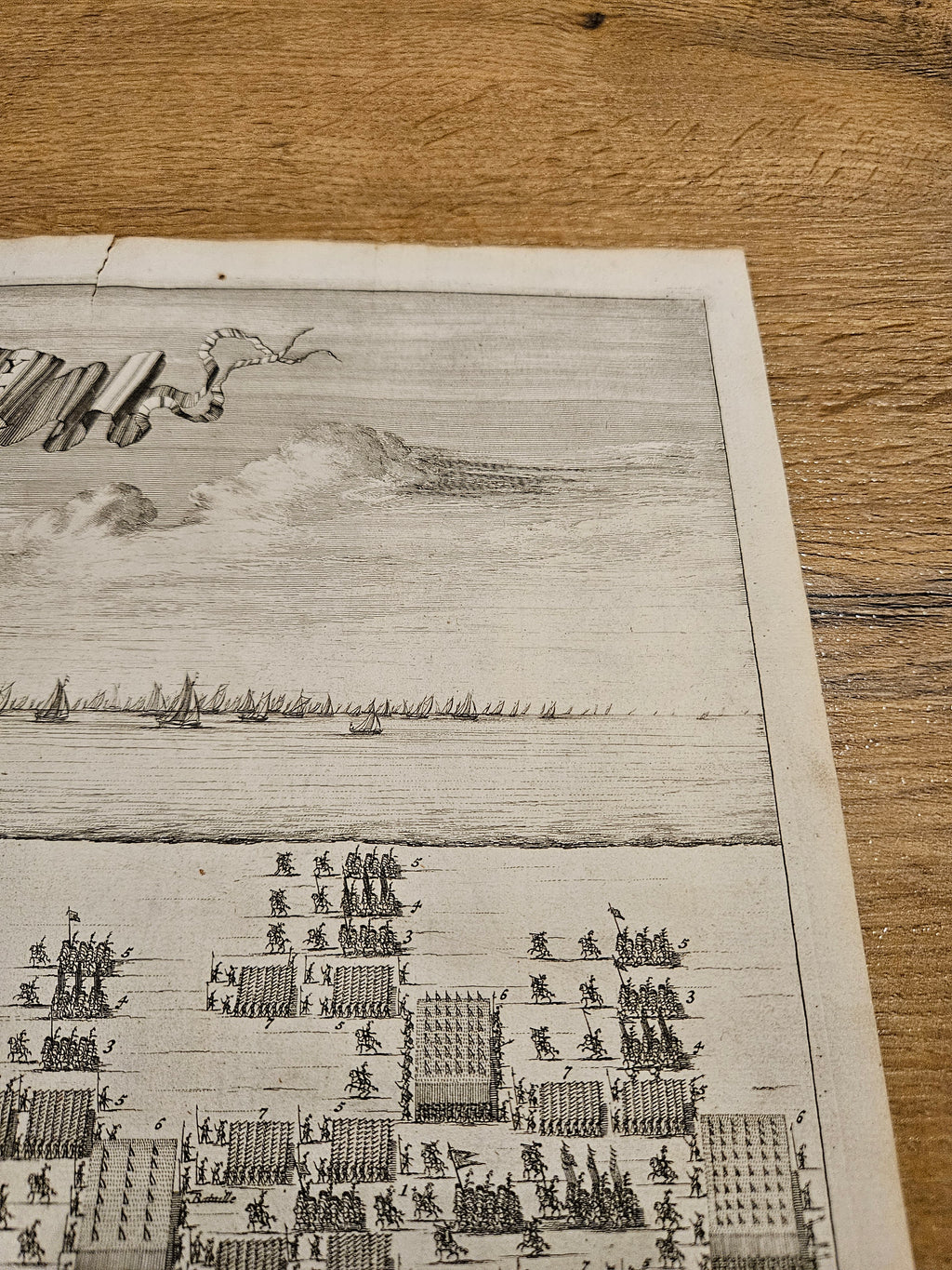 Antieke Gravure: De Legendarische Slag bij Nieuwpoort - 1600