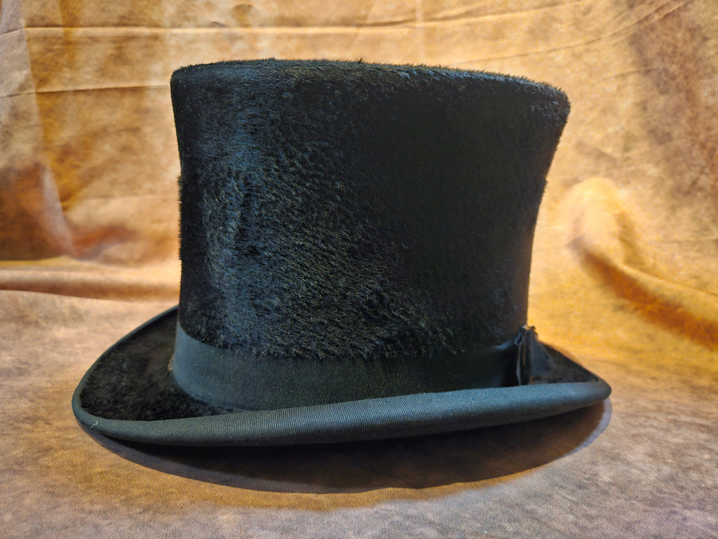 Antieke Zwarte Hoge Hoed - Heren - 20 eeuw