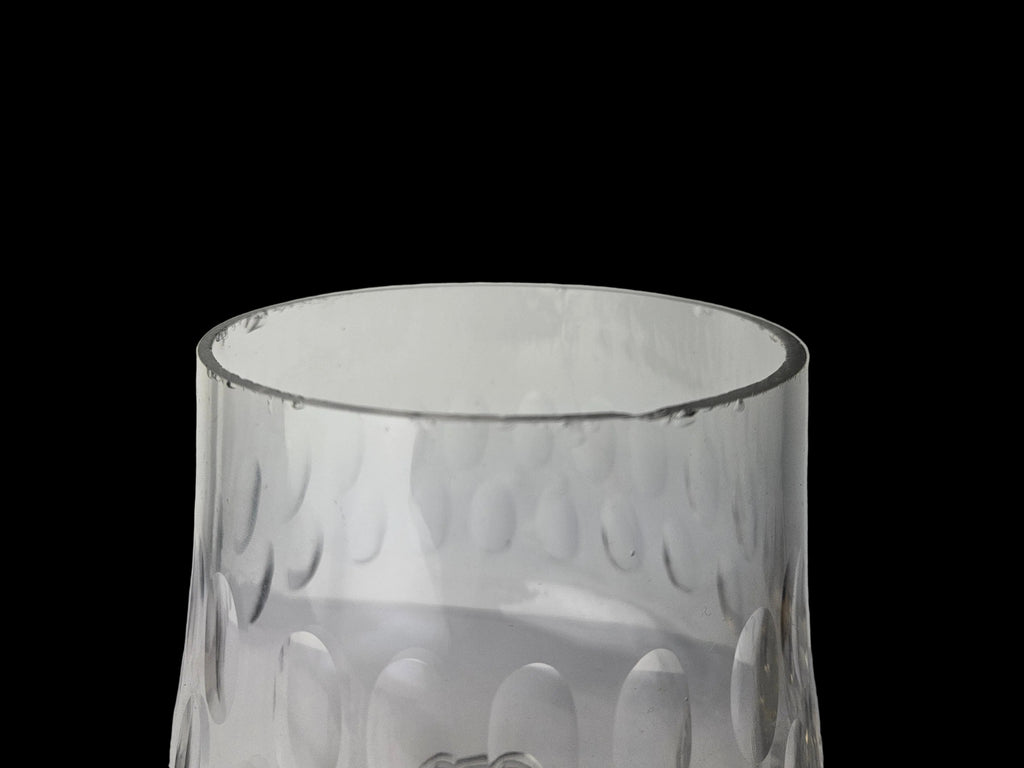 Kristallen bowlpot met deksel en Zilveren lepel – klassiek tafelobject – ca. 30 cm