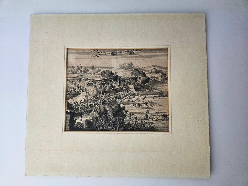 17e-eeuwse Kopergravure “Bestorming van Nieuweschans (1673)” – Toegeschreven aan Romeyn de Hooghe