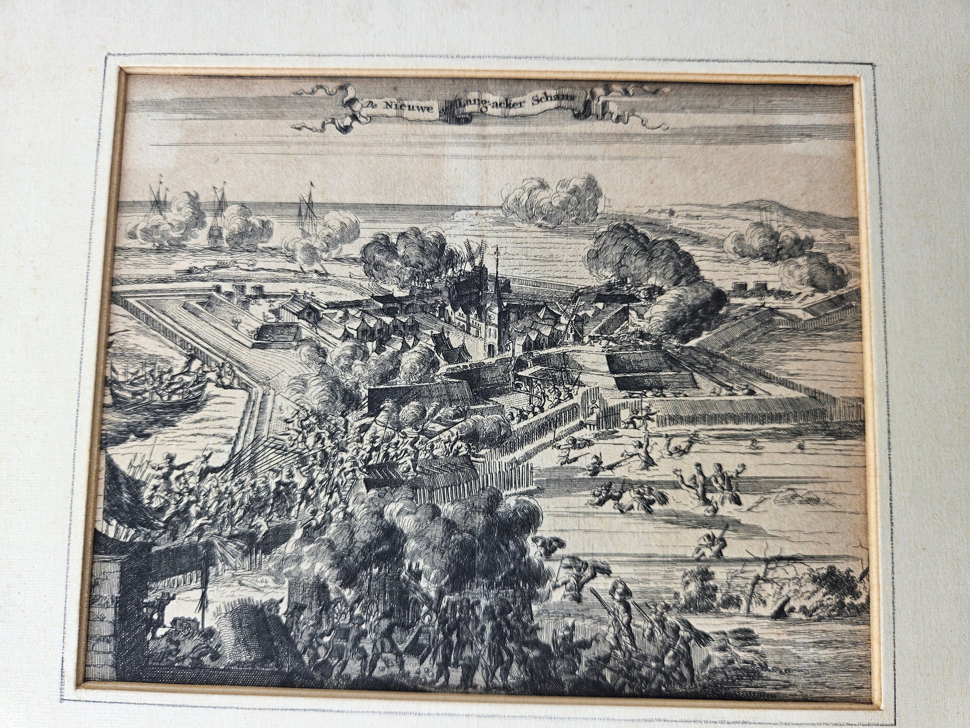 17e-eeuwse Kopergravure “Bestorming van Nieuweschans (1673)” – Toegeschreven aan Romeyn de Hooghe