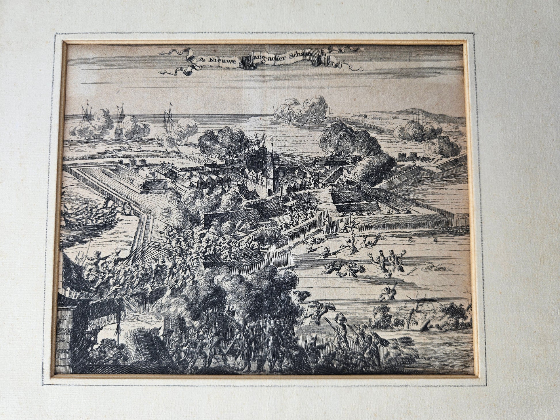 17e-eeuwse Kopergravure “Bestorming van Nieuweschans (1673)” – Toegeschreven aan Romeyn de Hooghe