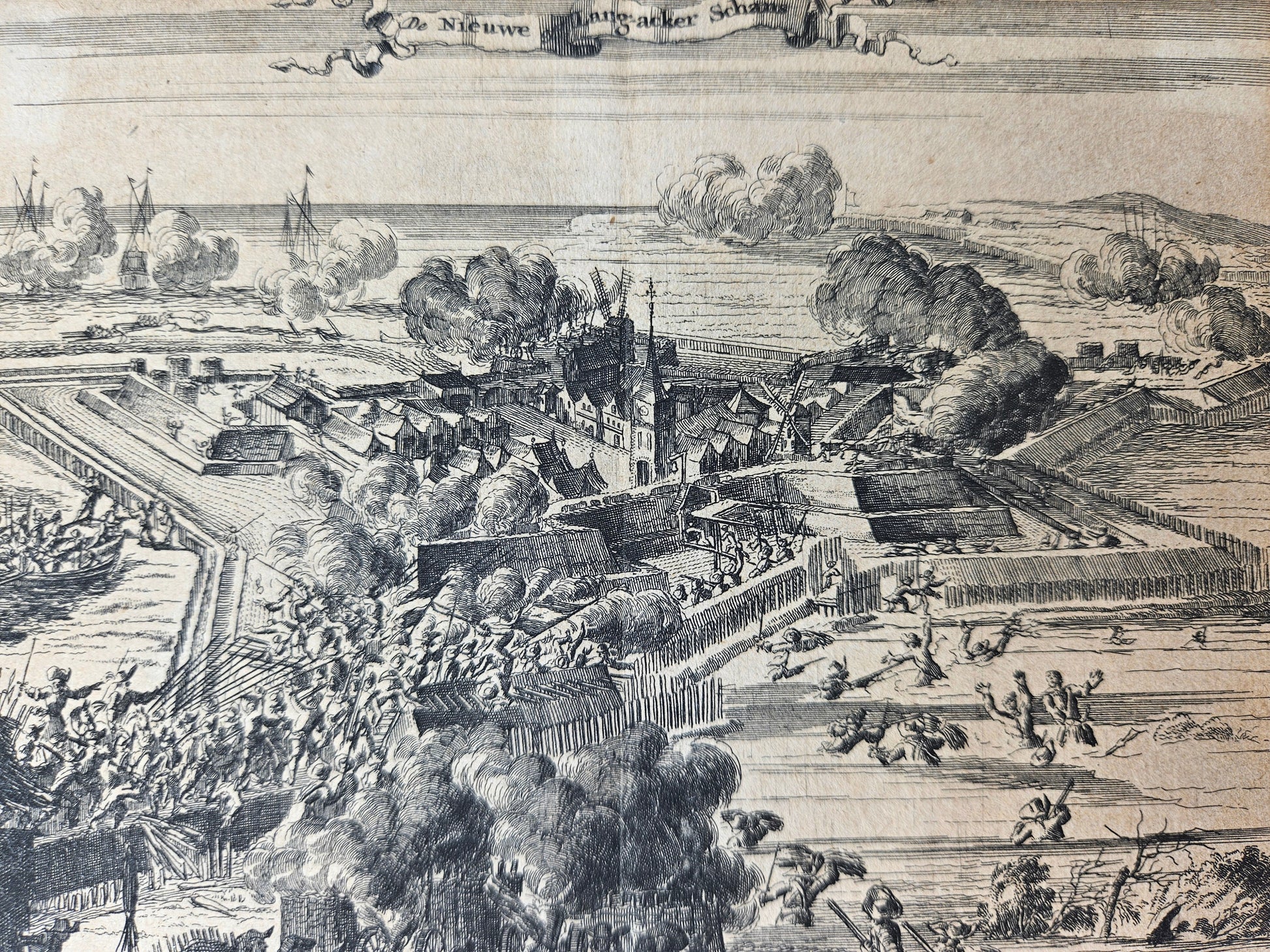 17e-eeuwse Kopergravure “Bestorming van Nieuweschans (1673)” – Toegeschreven aan Romeyn de Hooghe