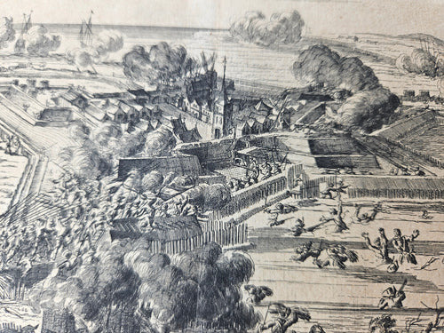 17e-eeuwse Kopergravure “Bestorming van Nieuweschans (1673)” – Toegeschreven aan Romeyn de Hooghe