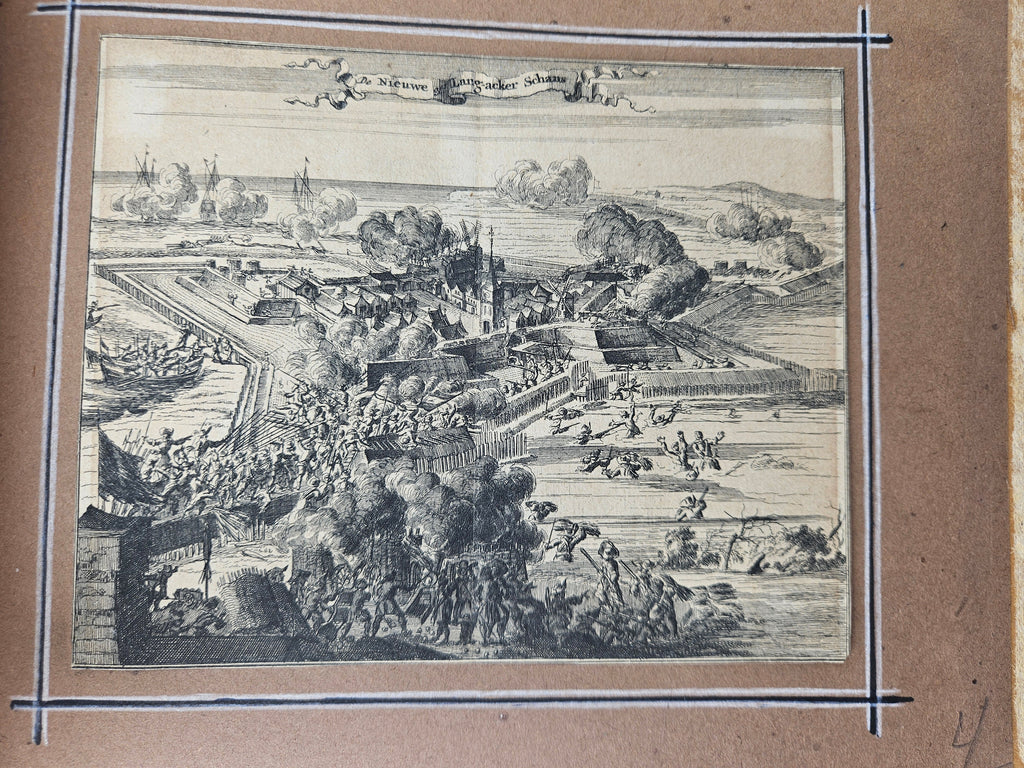 17e-eeuwse Kopergravure “Bestorming van Nieuweschans (1673)” – Toegeschreven aan Romeyn de Hooghe