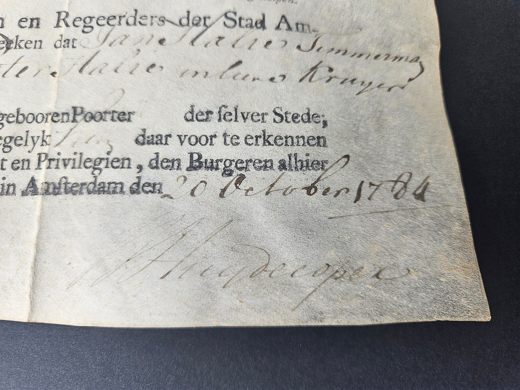 Exclusieve Duik in de Amsterdamse Geschiedenis: Poorterseed uit 18 eeuw