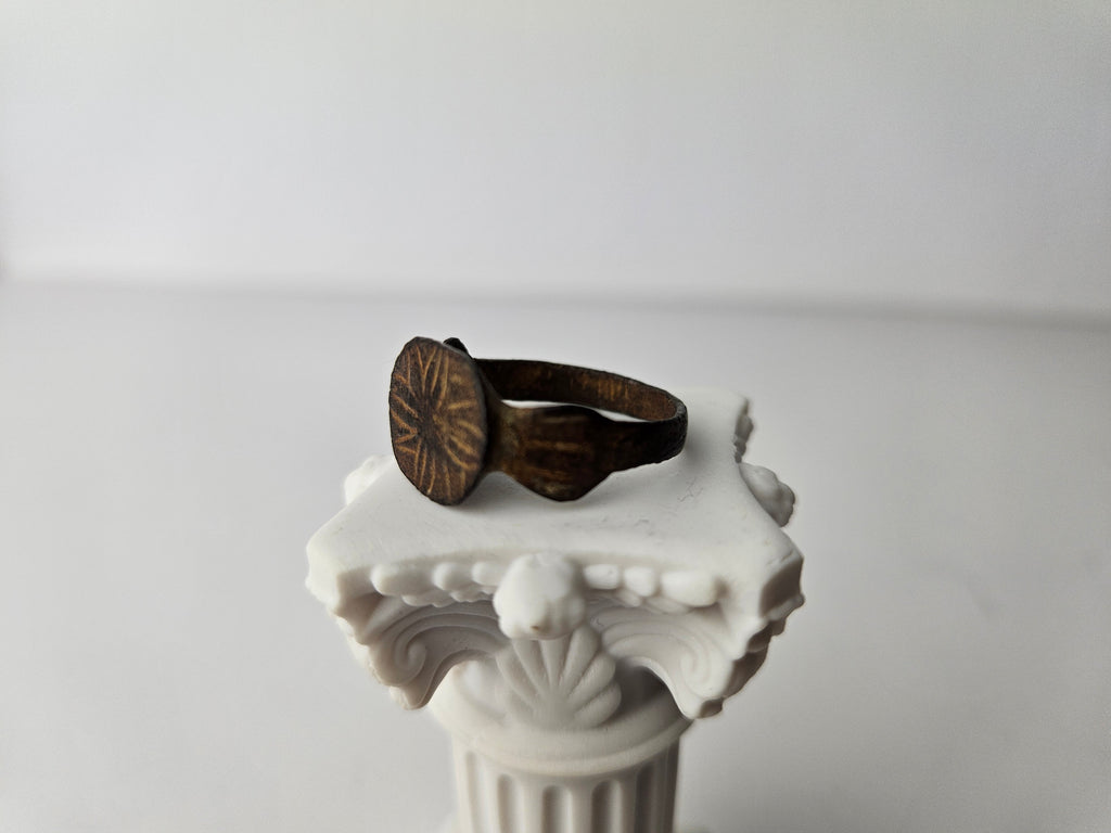 Authentieke Middeleeuwse Bronzen Ring - Kruisvaardersperiode