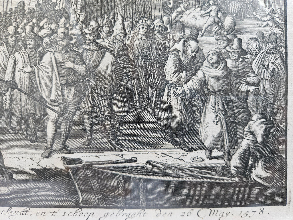 Jan Luyken – Antieke Gravure “Alteratie van Amsterdam, 1578” – ca. 1679
