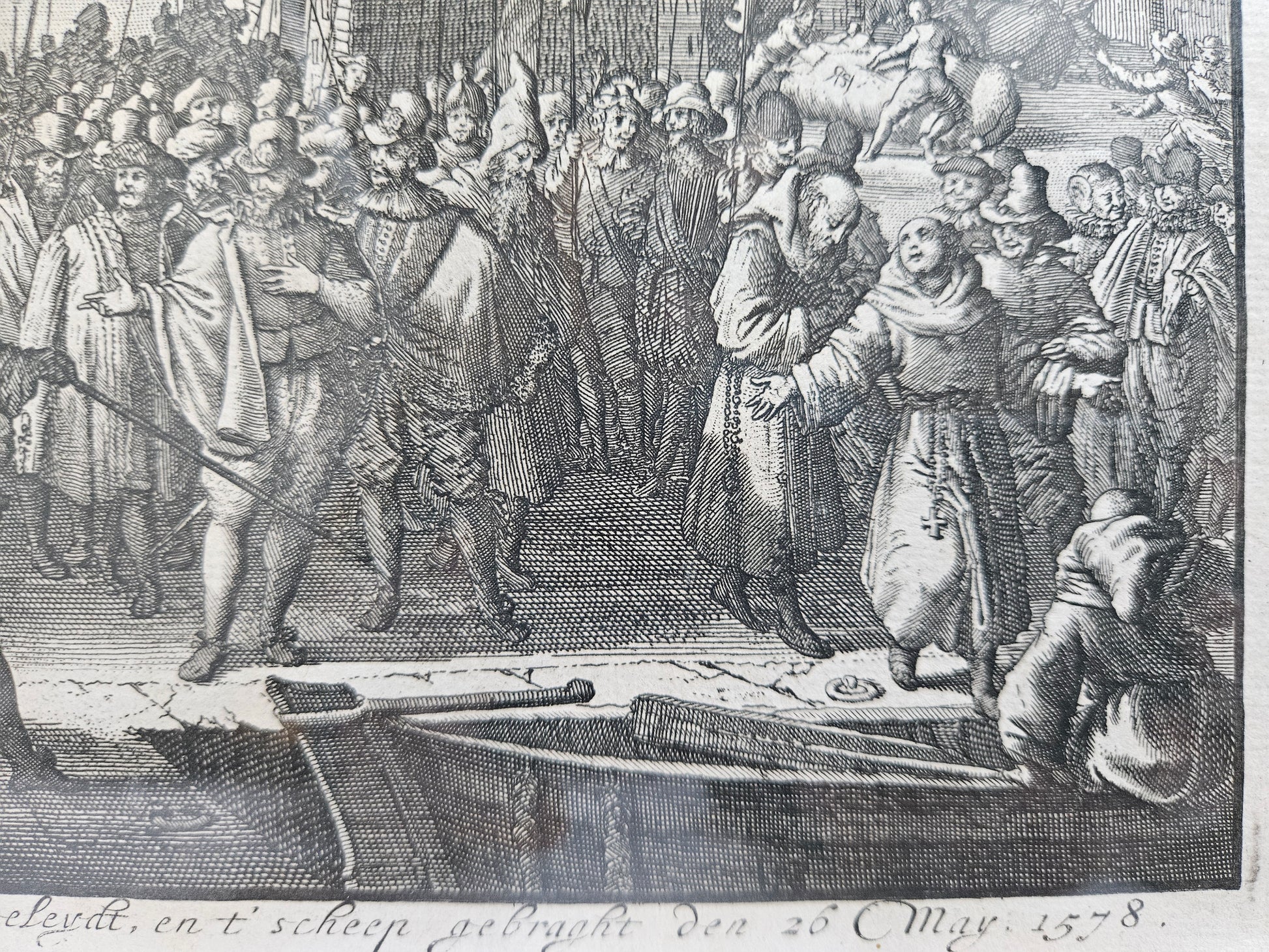 Jan Luyken – Antieke Gravure “Alteratie van Amsterdam, 1578” – ca. 1679