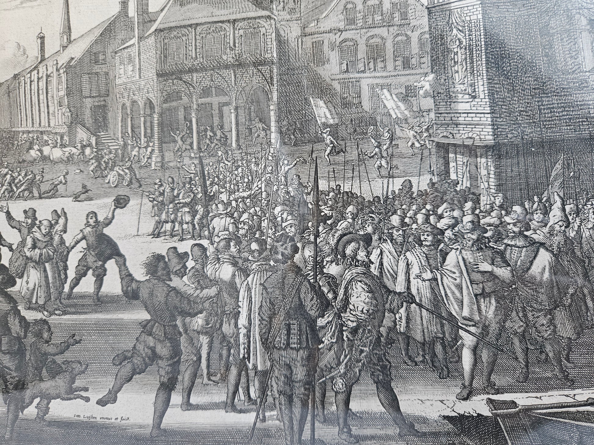 Jan Luyken – Antieke Gravure “Alteratie van Amsterdam, 1578” – ca. 1679