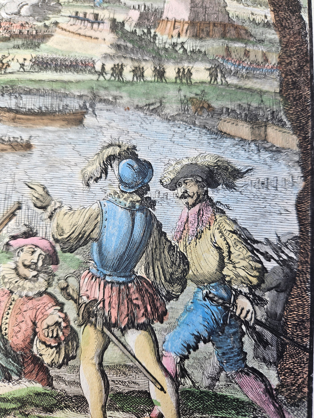 Antieke Kopergravure 'Het Beleg van de Stadt Graave' door Jan Luyken