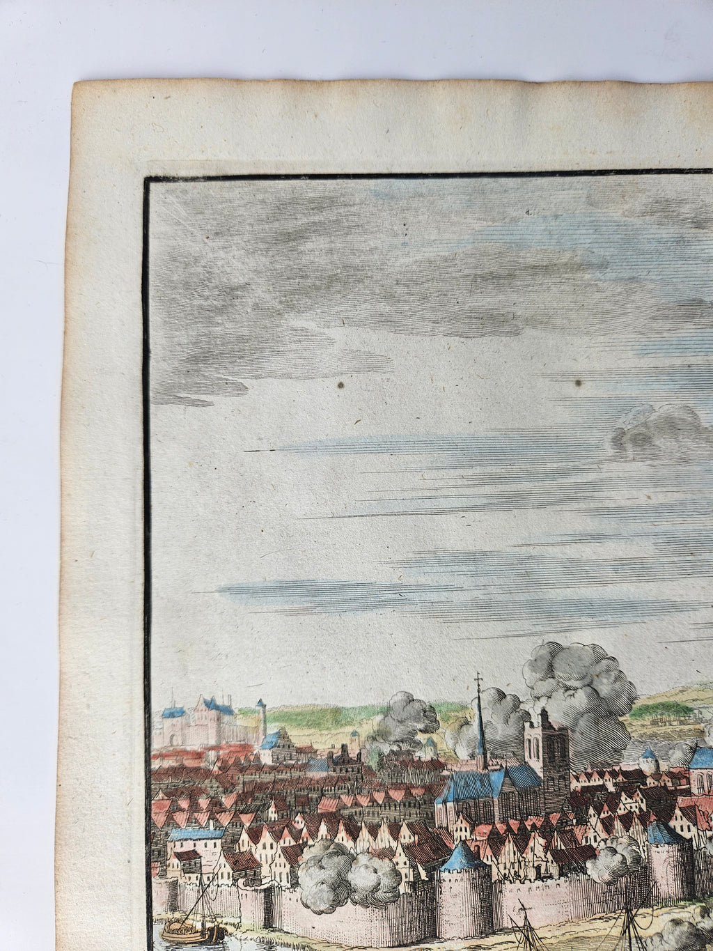 Antieke Kopergravure 'Het Beleg van de Stadt Graave' door Jan Luyken