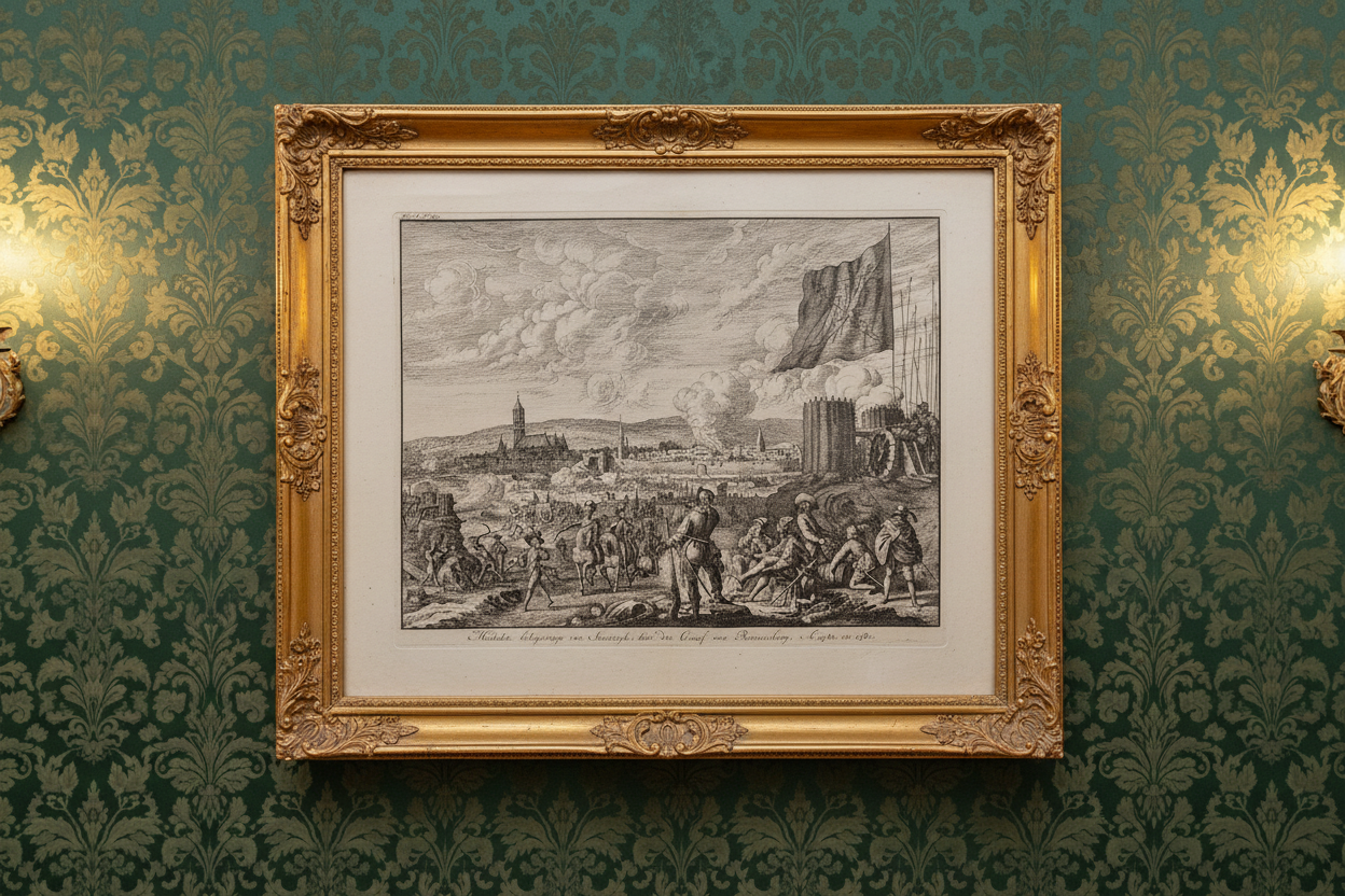 kopergravure van het historische Beleg van Steenwijk 