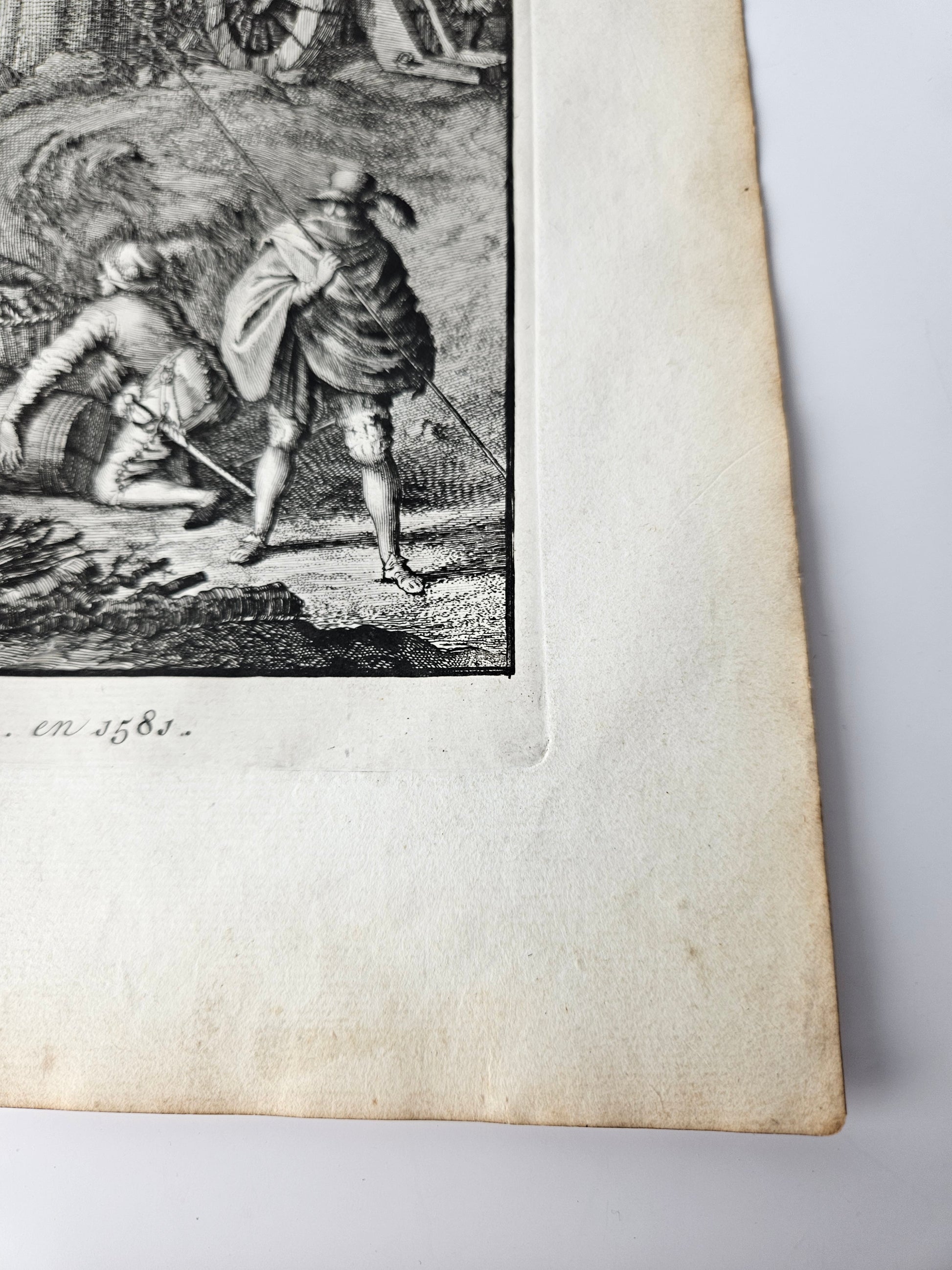 Kopergravure van het historische Beleg van Steenwijk tijdens de Tachtigjarige Oorlog