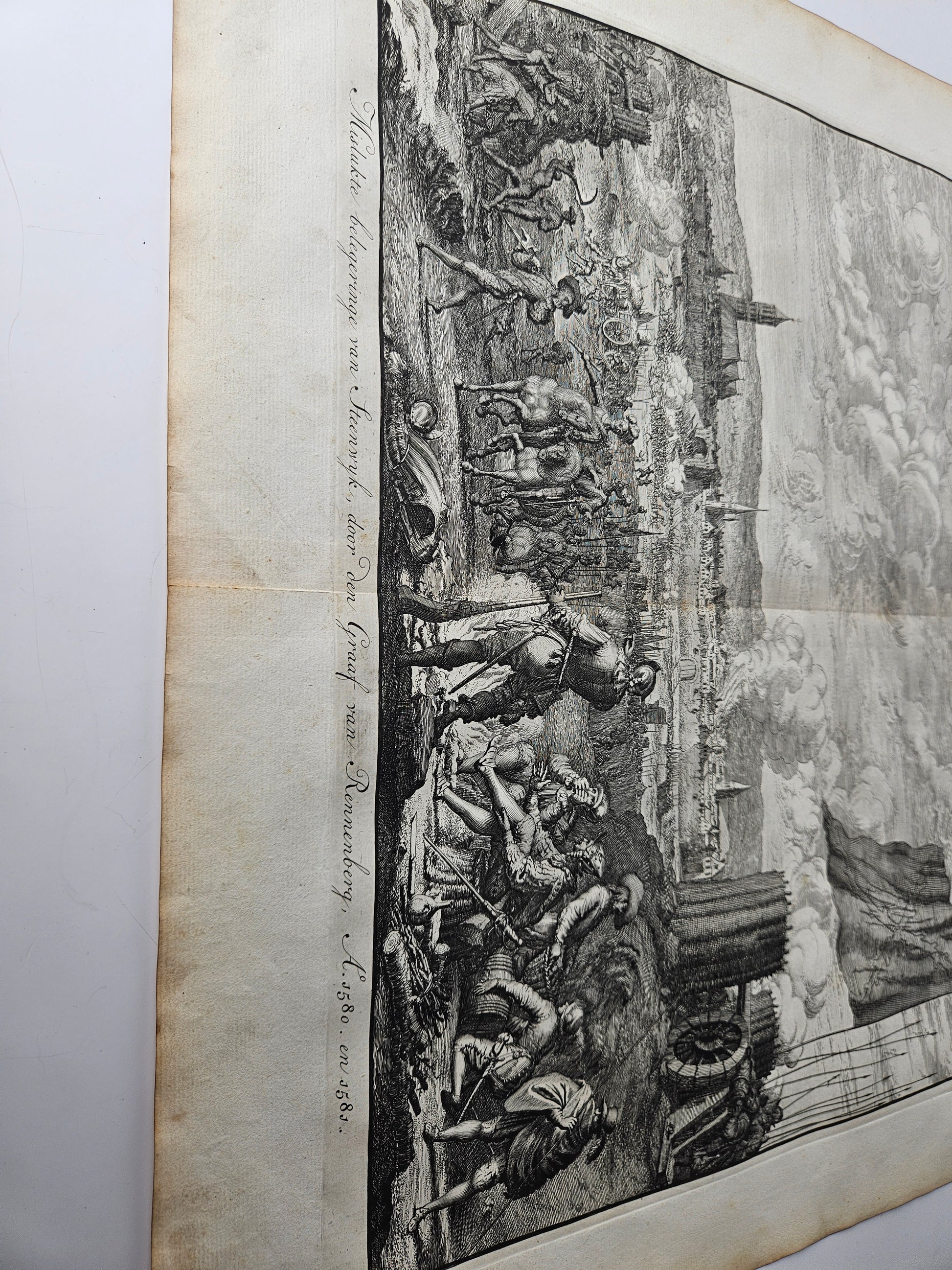 Kopergravure van het historische Beleg van Steenwijk tijdens de Tachtigjarige Oorlog