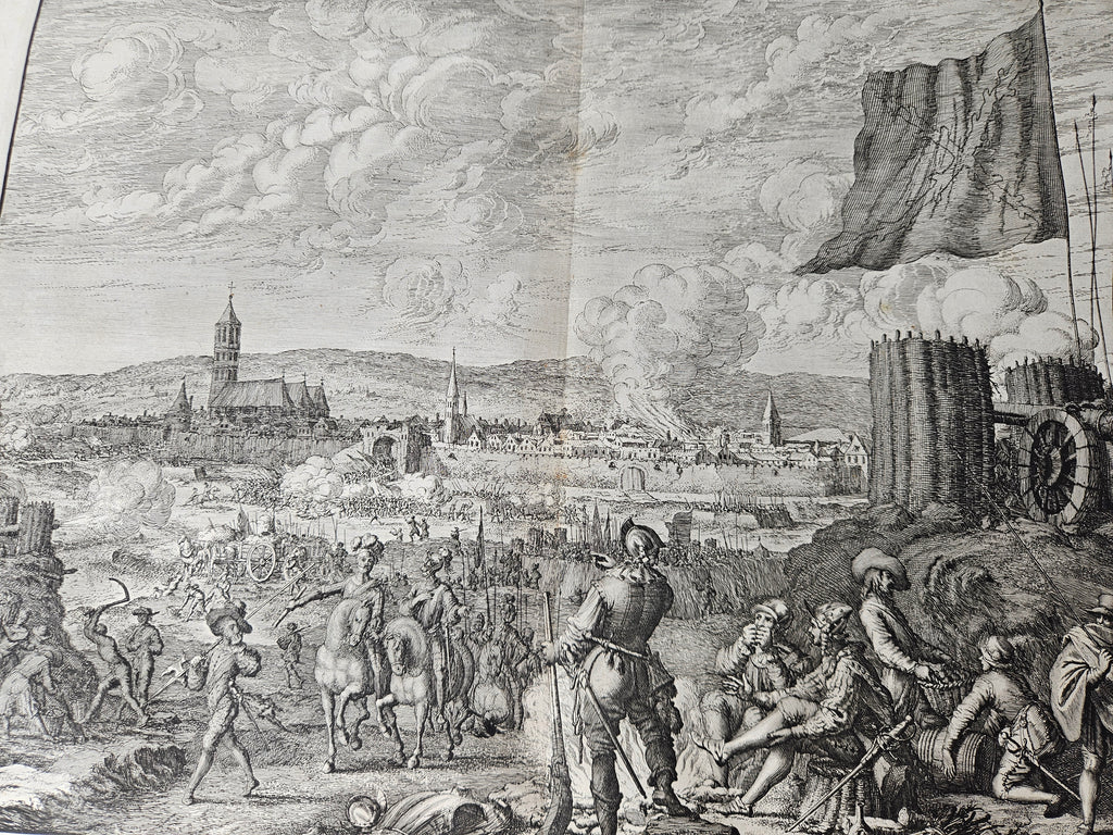Kopergravure van het historische Beleg van Steenwijk tijdens de Tachtigjarige Oorlog