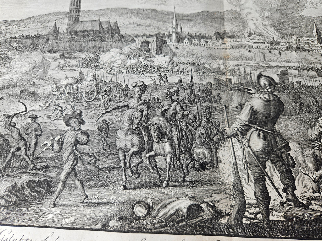 Kopergravure van het historische Beleg van Steenwijk tijdens de Tachtigjarige Oorlog