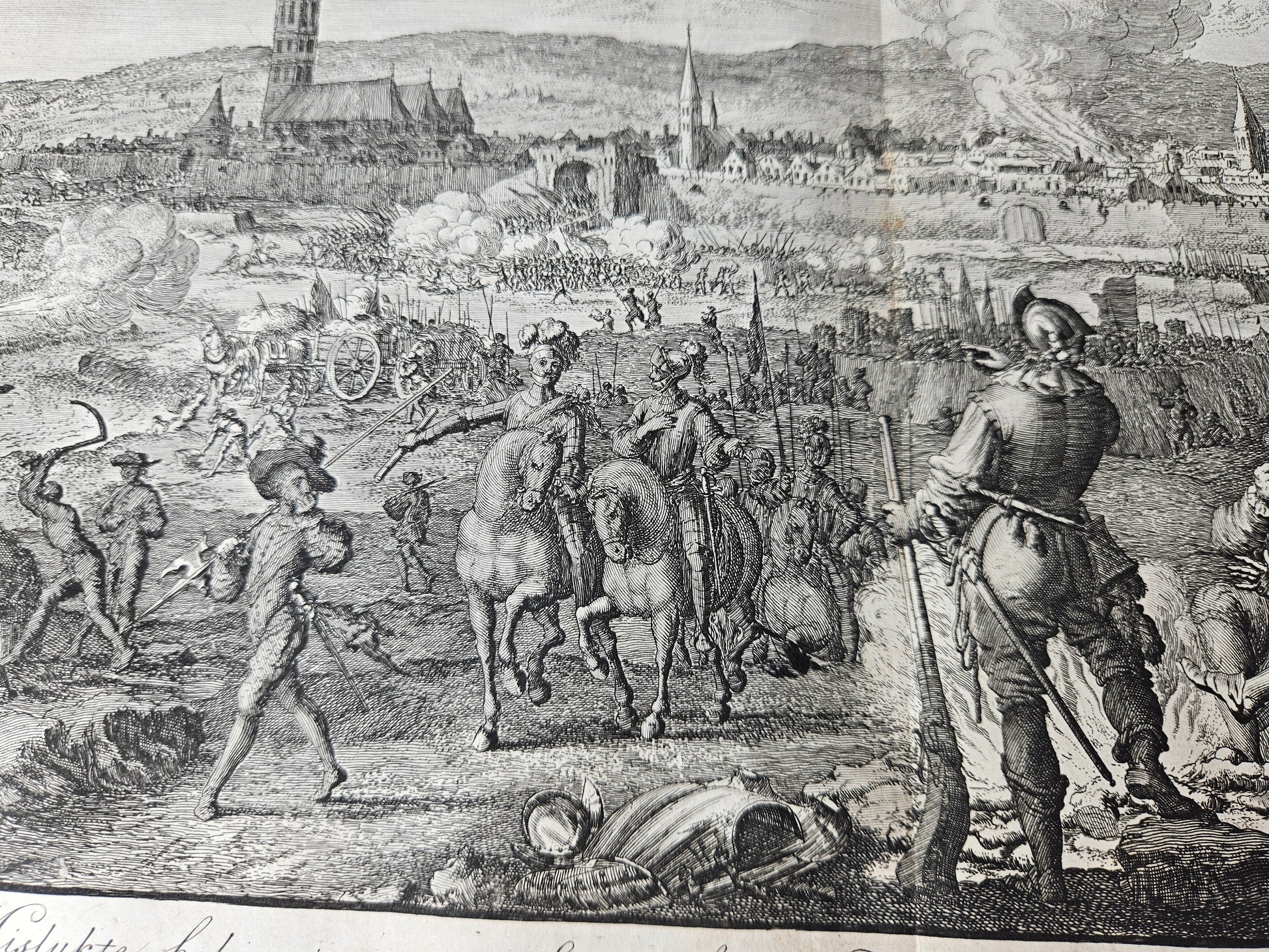 Kopergravure van het historische Beleg van Steenwijk tijdens de Tachtigjarige Oorlog