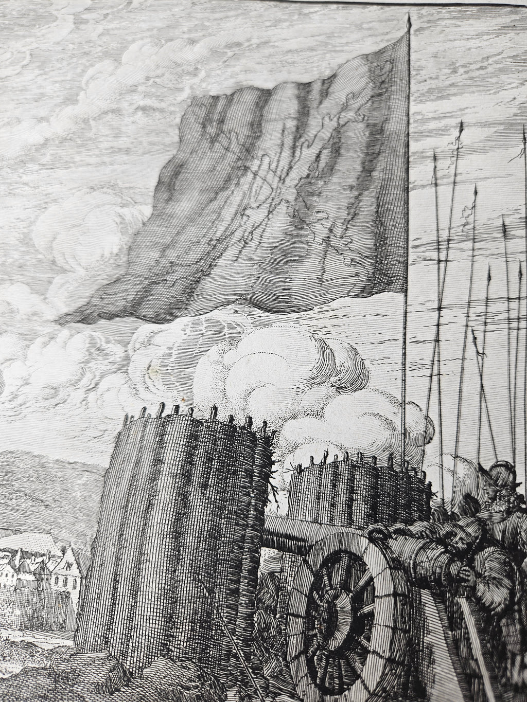 Kopergravure van het historische Beleg van Steenwijk tijdens de Tachtigjarige Oorlog
