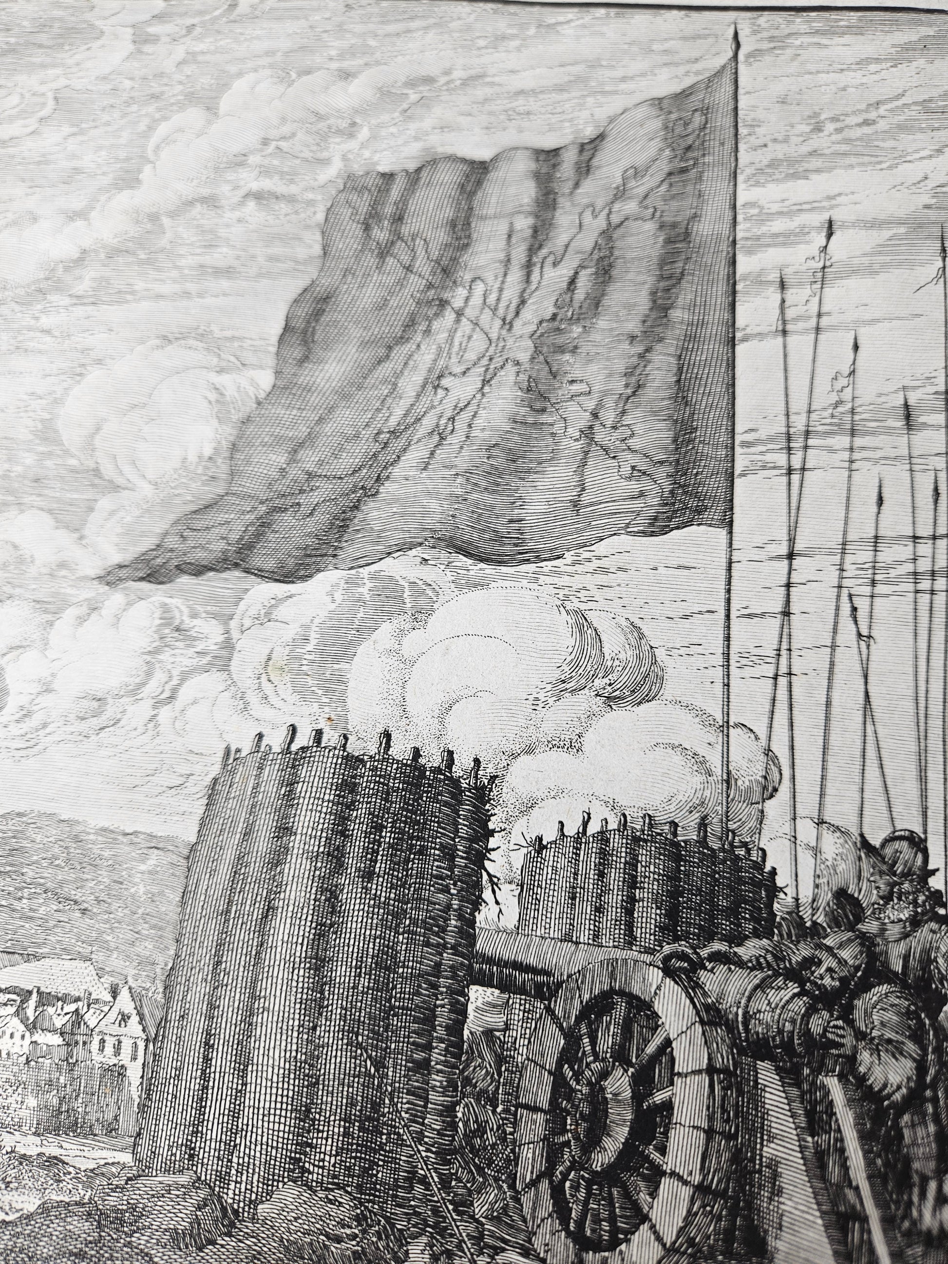 Kopergravure van het historische Beleg van Steenwijk tijdens de Tachtigjarige Oorlog