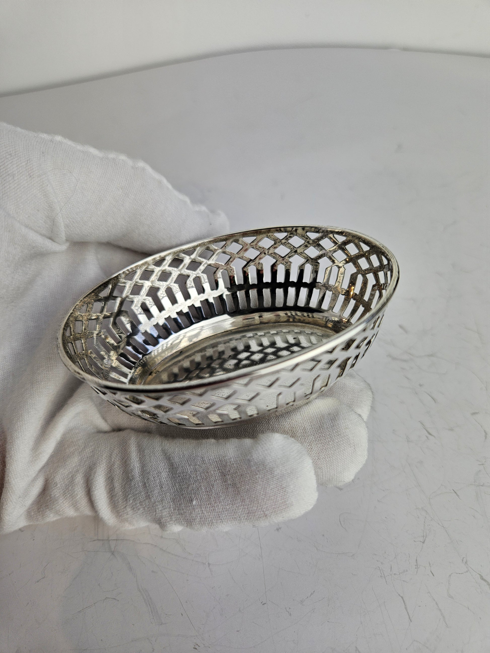 Vintage zilveren mandje