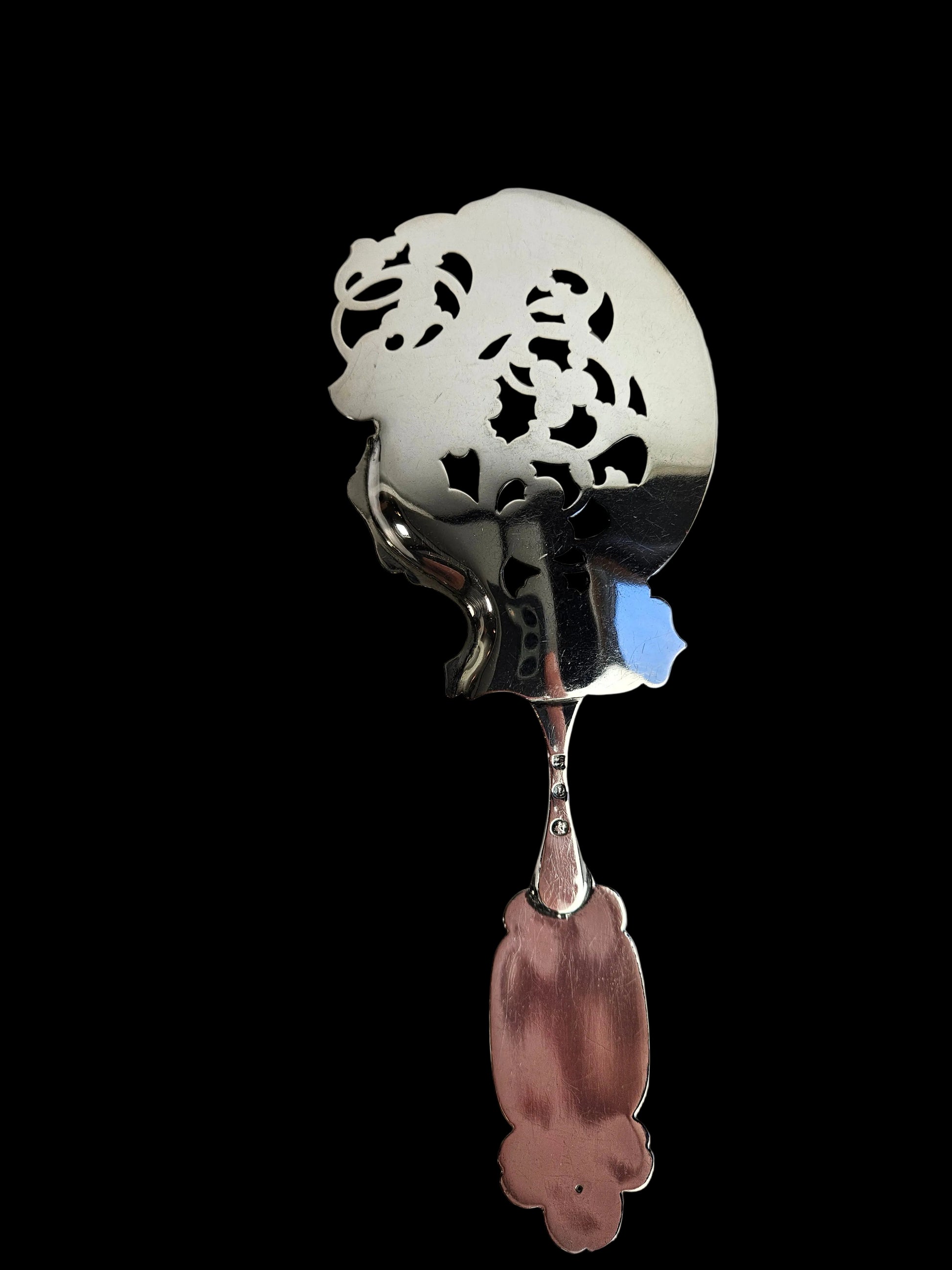 Antieke Zilveren Visschep –  Hollands Vakmanschap - Bestek